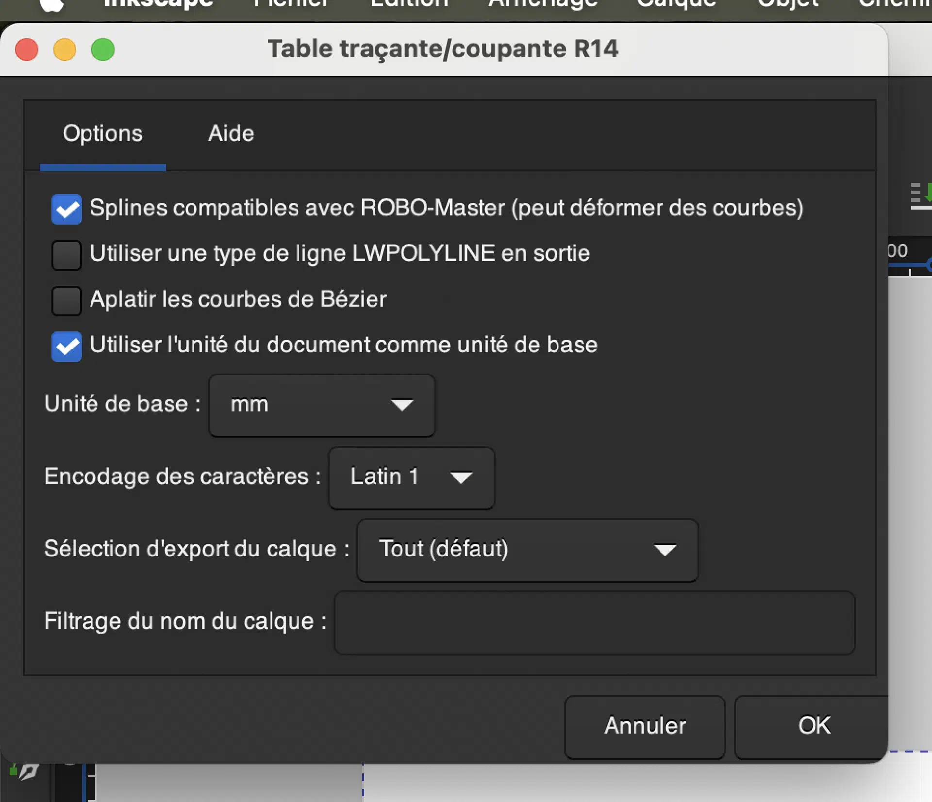 Export DXF Inkscape