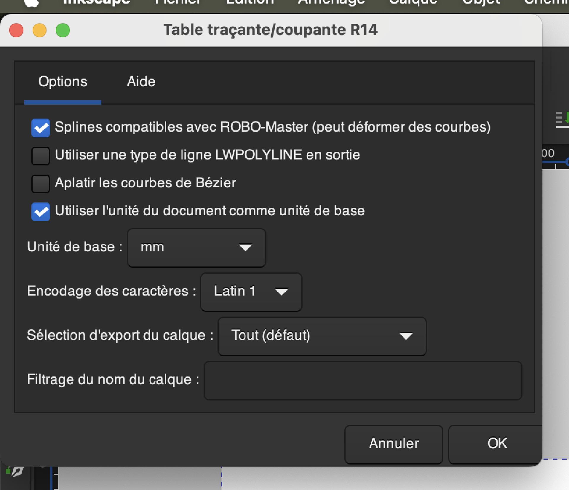 Export DXF Inkscape