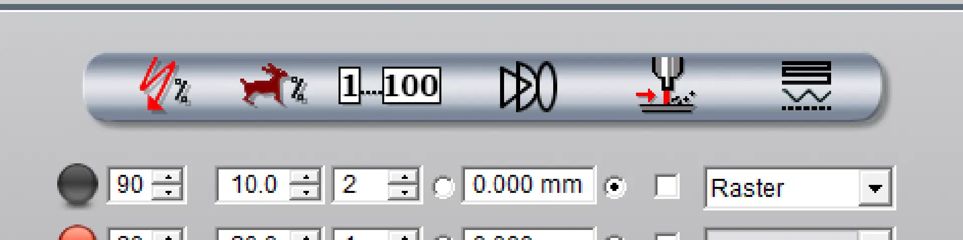 Laser setting